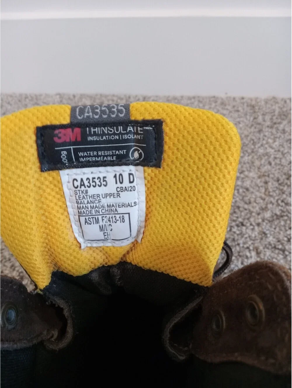 Carolina Circuit 6 Waterproof Composite Toe Boots Mens Size 10 D Brown Leather